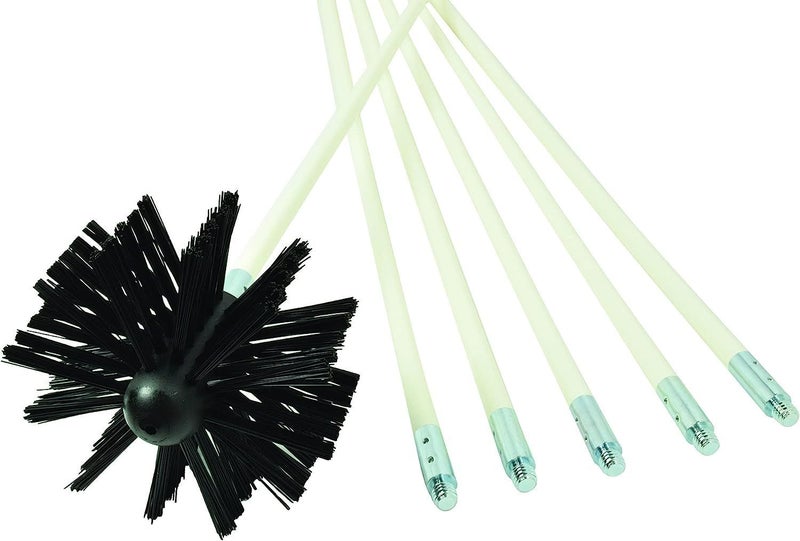 Chimney Flue Dryer Duct Cleaning Sweeping Brush Kit Carousel 1