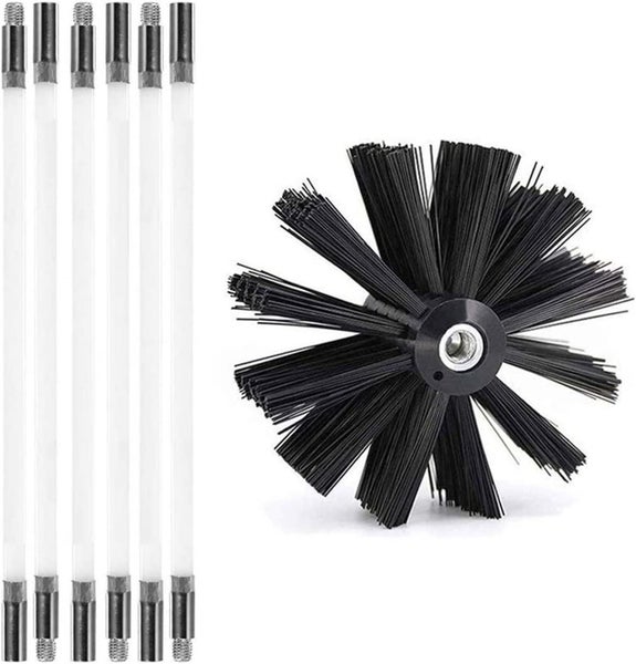Chimney Flue Dryer Duct Cleaning Sweeping Brush Kit Carousel 7