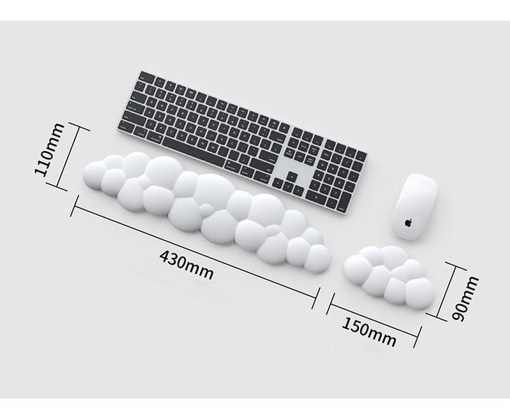 Memory Foam Keyboard Wrist Rest & Silicone Mouse Pad Support - Orange Carousel 2