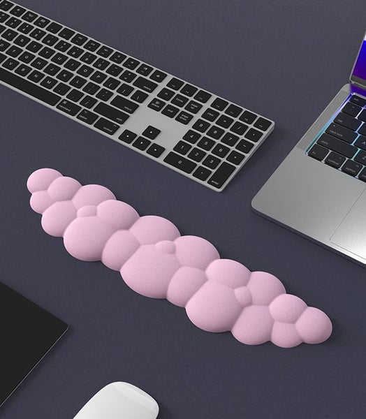 Memory Foam Keyboard Wrist Rest & Silicone Mouse Pad Support - Orange Carousel 9