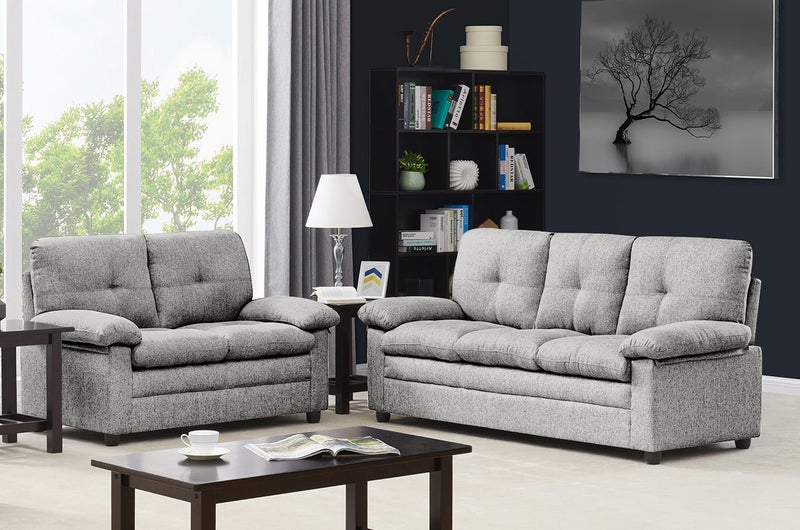 'Walton' 2 Seats + 3 seats Sofa Beige Set Carousel 1