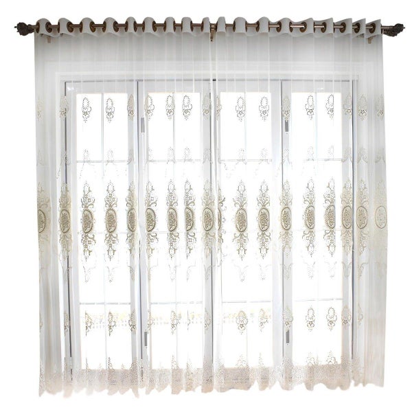 Hod Health And Home 300Cm White Style Flower Indoor Decorative Curtain For Livin Carousel 1