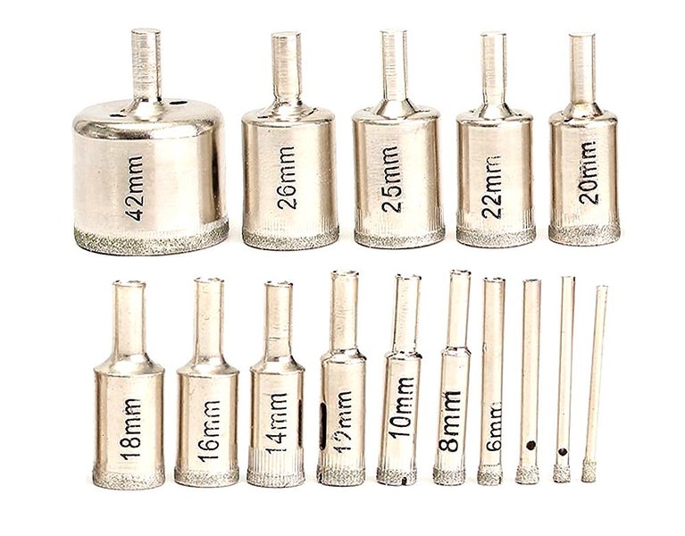15 Pcs Top Quality Diamond Hole Drill Set 3-42mm - Glass Tiles Marble Concrete Carousel 2