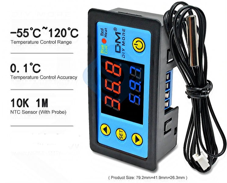 12v Mini Temperature Controller with Probe VERY HIGHLY FEATURED. Carousel 2