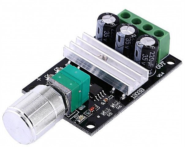 Low cost Speed Controller for DC Motors 6 to 28V & 3A Integral potentiometer Carousel 1