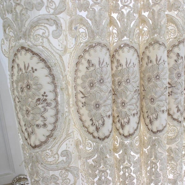 Hod Health And Home 300Cm White Style Flower Indoor Decorative Curtain For Livin Carousel 2
