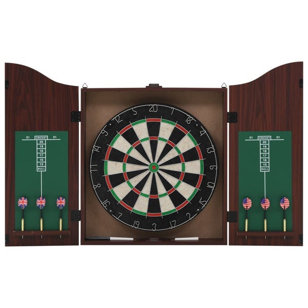 Professional Sisal Dartboard With Cabinet And 6 Darts Koalx Carousel 1
