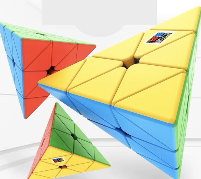 4pcs Combo deal - triangle / 3x3 / 4x4 / 5x5 Rubik’s speed cube Carousel 4