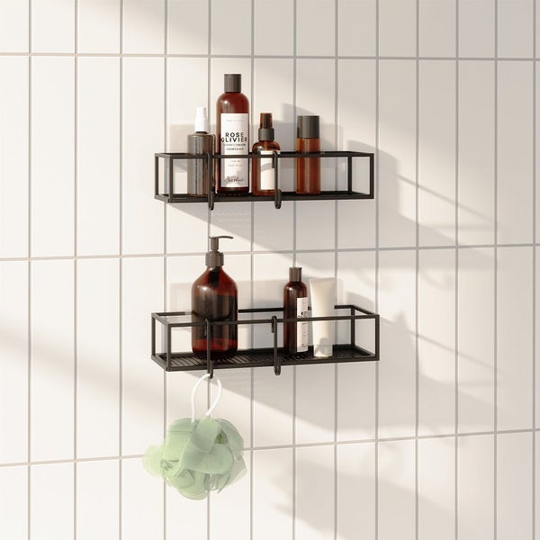 Umbra Cubiko Shower Bins (Set of 2) Black Carousel 2