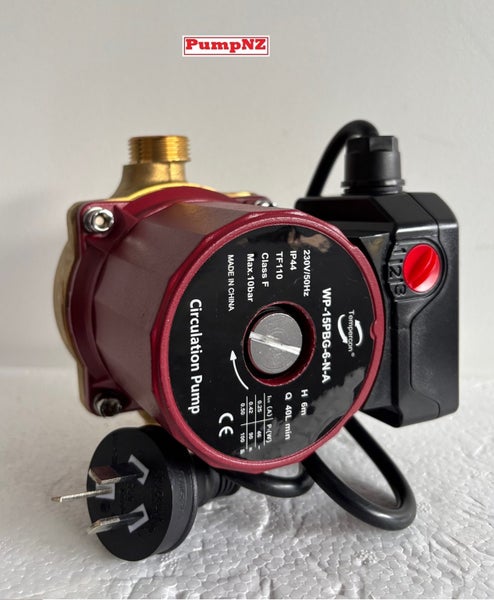 Hot cold Water Circulation Pump Brass - WP-15PBG-6-N-A Booster 3 speed Carousel 1