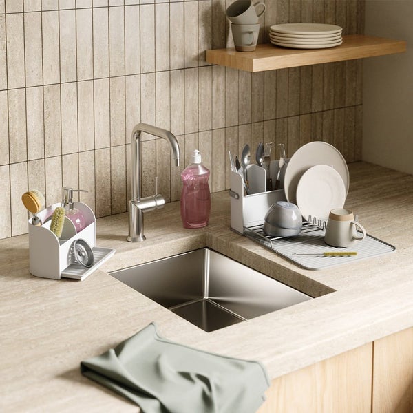 Umbra Sling Sink Caddy and Soap Pump White Carousel 8