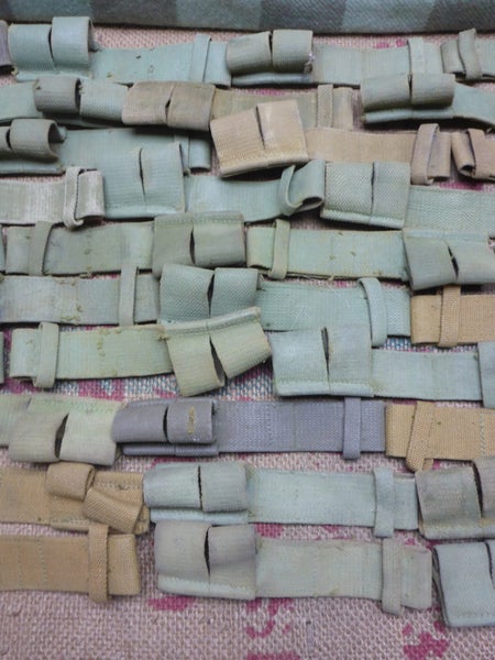 Old NZ WW2 1937 Pattern Military Webbing Rifle Bayonet Frog x50 Frogs Bulk Lot64288124511490113