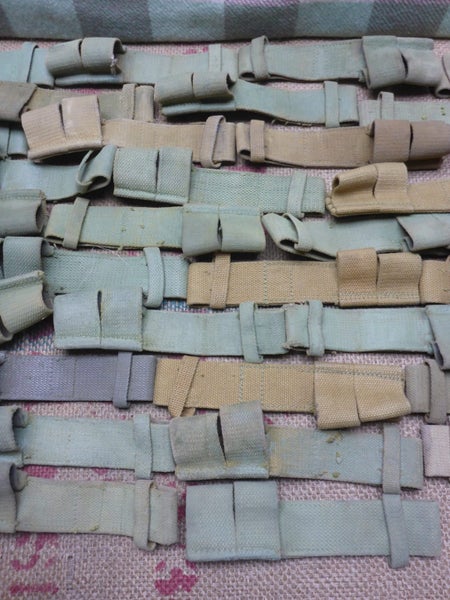 Old NZ WW2 1937 Pattern Military Webbing Rifle Bayonet Frog x50 Frogs Bulk Lot64288124511490114