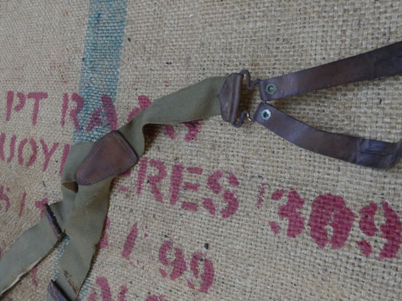 Awesome Old Belgian Military Field Soldiers Suspenders Belgium Army Braces Carousel 2