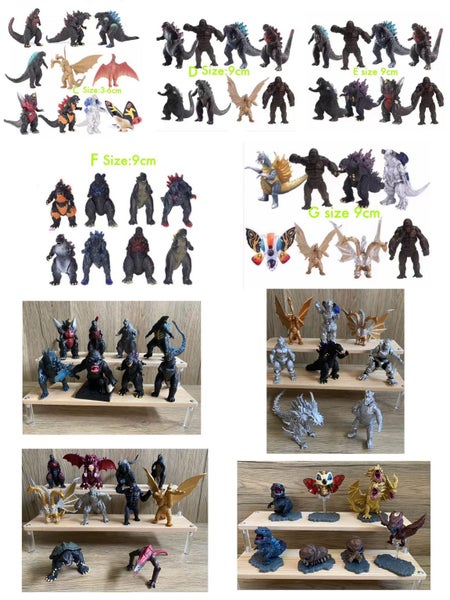 kids toys dinosaur mini Godzilla and kingkong figures cake decoration Carousel 1