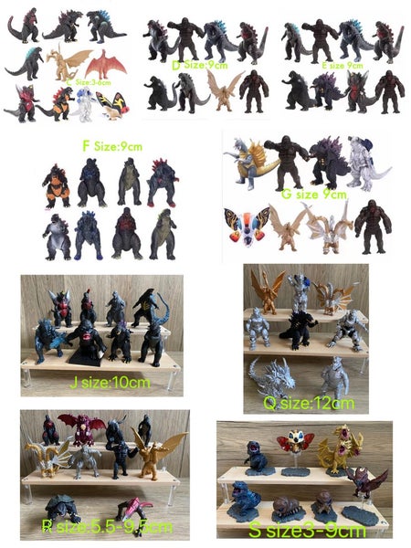 kids toys dinosaur mini Godzilla and kingkong figures cake decoration Carousel 17