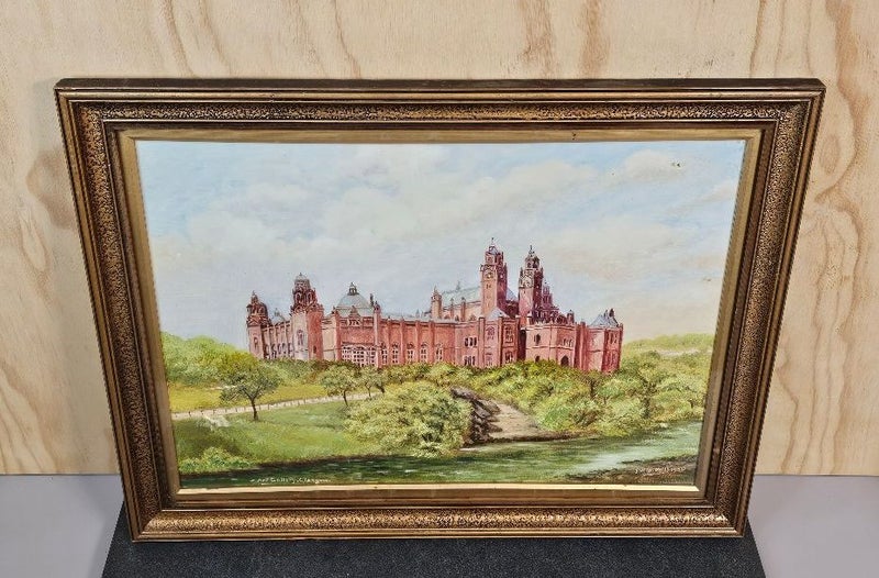 Oil on board by J.W. Brown of The Glasgow Art Gallery dated 1950. Gilded fame.62854318597889118