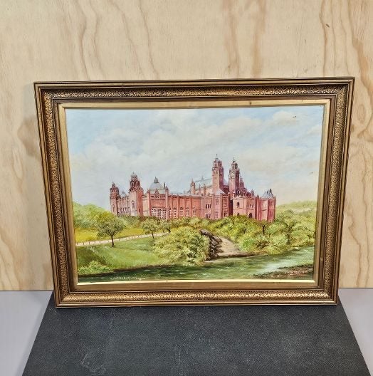 Oil on board by J.W. Brown of The Glasgow Art Gallery dated 1950. Gilded fame.62854318597889112