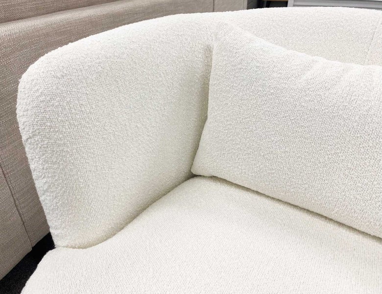 Boucle Swivel Armchair Off White62866851223681112