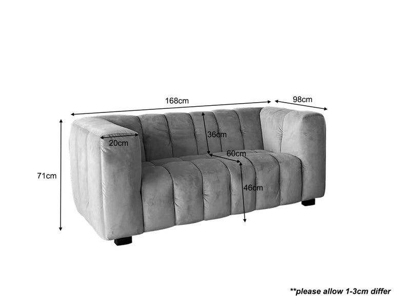 2 Seater Boucle Sofa Cream White Carousel 5