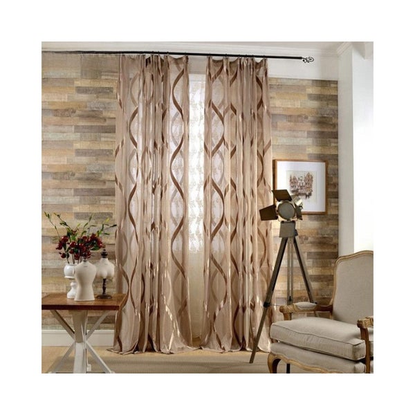 400 Centimetre Brown Modern Luxury Retro Style Curtains For Living Room Bedroom Carousel 1