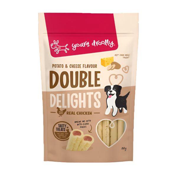 Yours Droolly Double Delights Potato & Cheese Dog Treats 150g Carousel 1