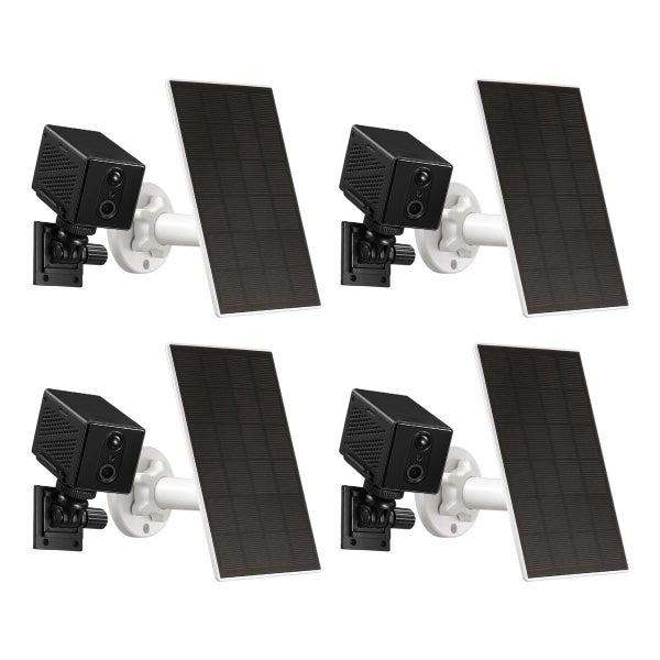 WiFi IP Security Camerax4 CCTV Set Solar Battery 1080P HD Wireless Night Vision Carousel 13