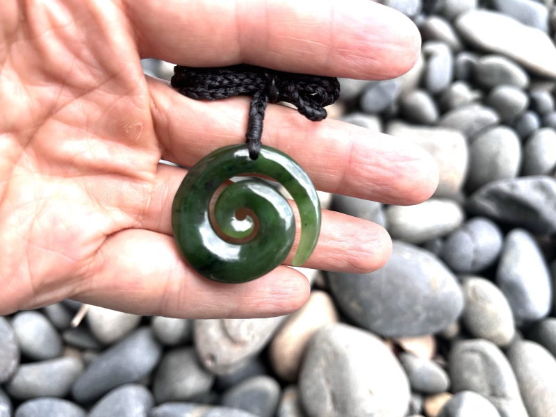 Greenstone Nephrite Jade Open Koru Carousel 2