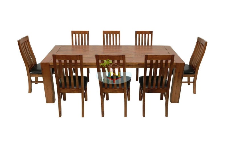 Woodgate# NZ Pine Rustic Dining Table | 2.1M Carousel 3