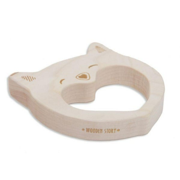 Wooden Story Wooden Soother - Smiley Cat Carousel 1
