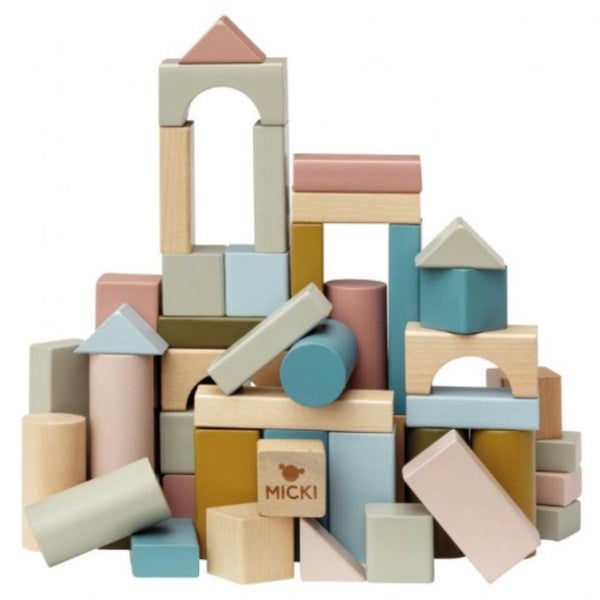 Micki Premium Wooden Building Blocks, 60 pcs Carousel 1