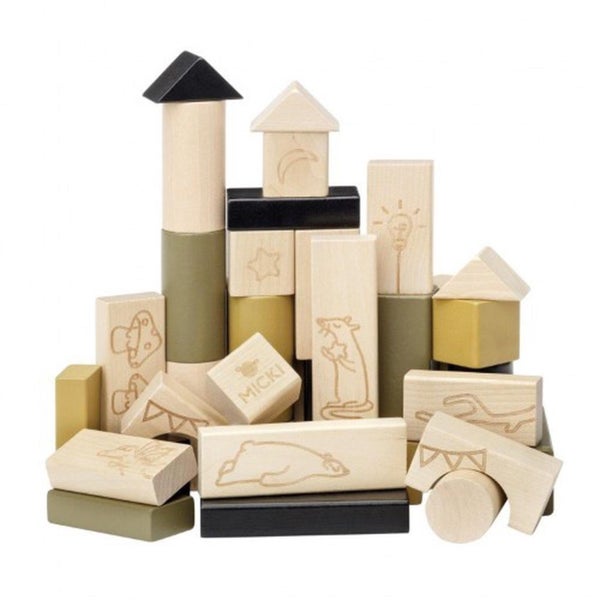 Micki Premium Wooden Building Blocks, 40 pcs Carousel 1