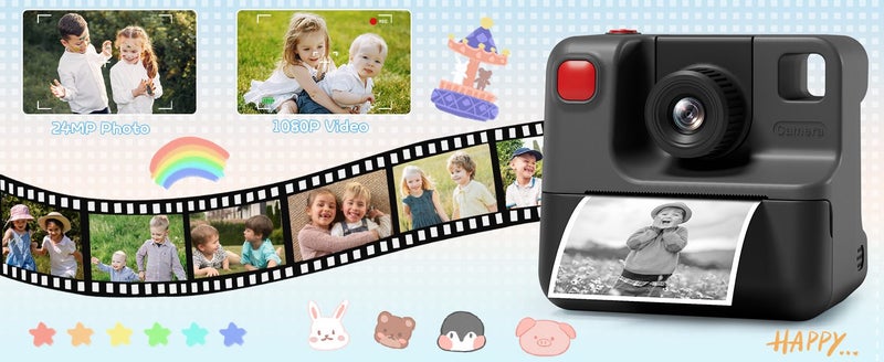 Print Camera for Kids 1080P Instant Carousel 2