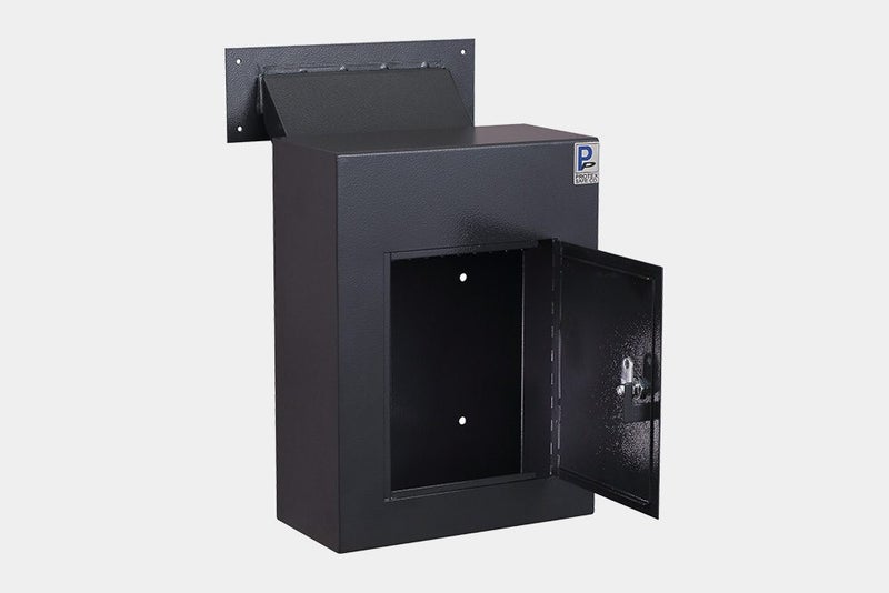Protex Wall Drop Box w/ Adjustable Chute WDC-160 - Black Carousel 2