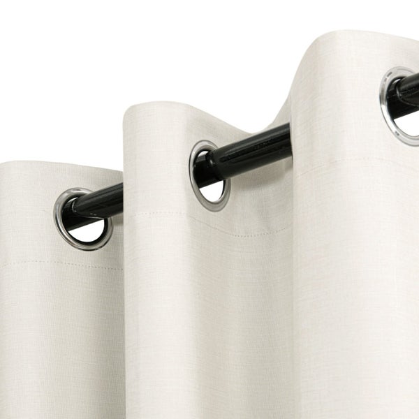 Sherwood Home 100% Blockout Eyelet Curtain Pair Oatmeal 90x223cm Carousel 2