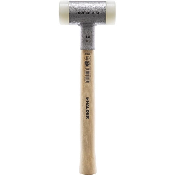 Halder SUPERCRAFT soft-face mallet non-rebound hickory handle Ø40 Nylon 715g Carousel 1