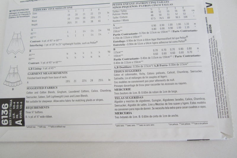 New Look 6136 WORKROOM - sizes ½-4 - 2 dresses Carousel 2