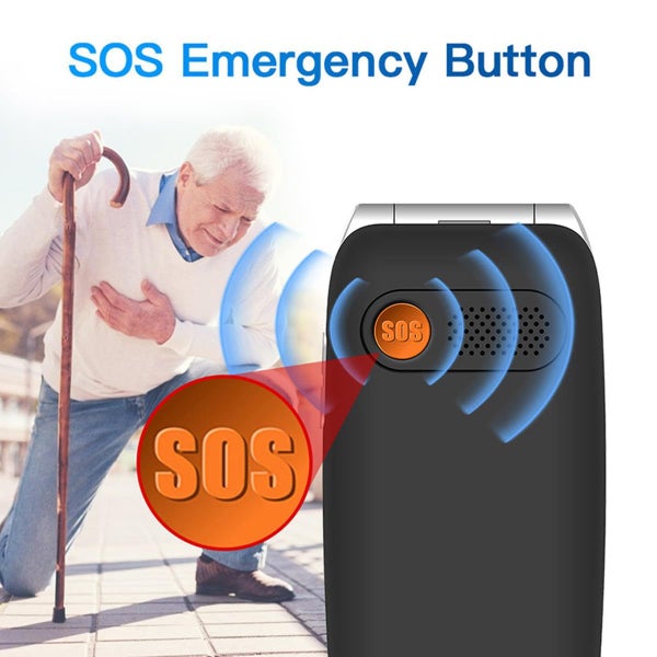 4G Volte HAC Hear Aid Unlocked Flip Cell Phone SOS Button Seniors Big Button Bas Carousel 2