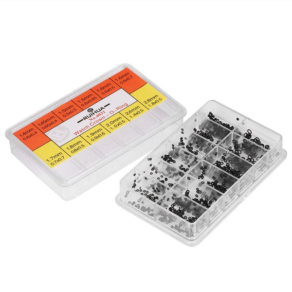 Rubber Washer Watch Crown O-Ring Waterproof Seal Repairing Tool with Storage box Carousel 2