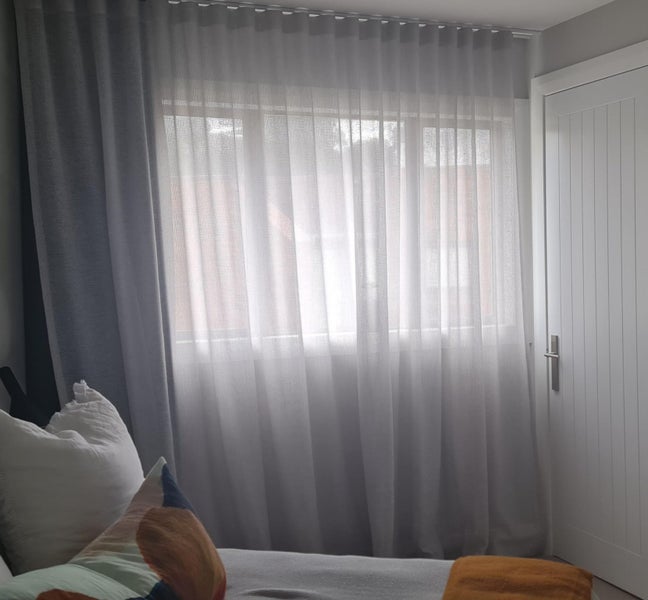 Curtains, rods, backing drapes. Beautiful but I have changed to shutters Carousel 1