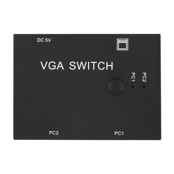 VGA Splitter Computer Accessory 2-In-1-Out 2 Port Switcher HD Display Carousel 5