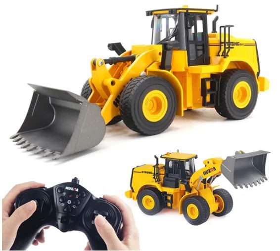 Huina 1552 1/16 2.4Ghz RC Front End Loader Alloy Bucket w/ 2 Rechargeable Bat... Carousel 3