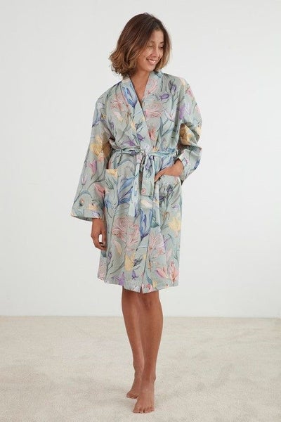 Bathrobe / Robe - Botanical Green (S/M) - BAKSANA Carousel 1