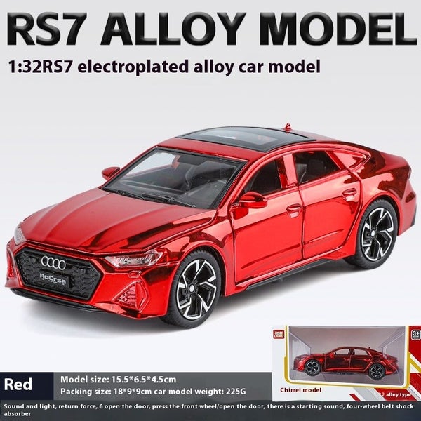 1:32 Audi RS7 Sports Car Electroplated Version Alloycar Diecast Metal Carousel 1