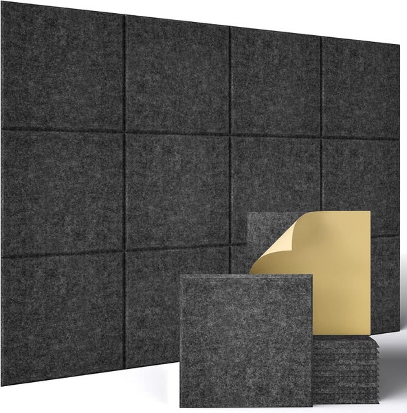 12PCS Self Adhesive Acoustic Panels Acoustic Foam62995660646273112