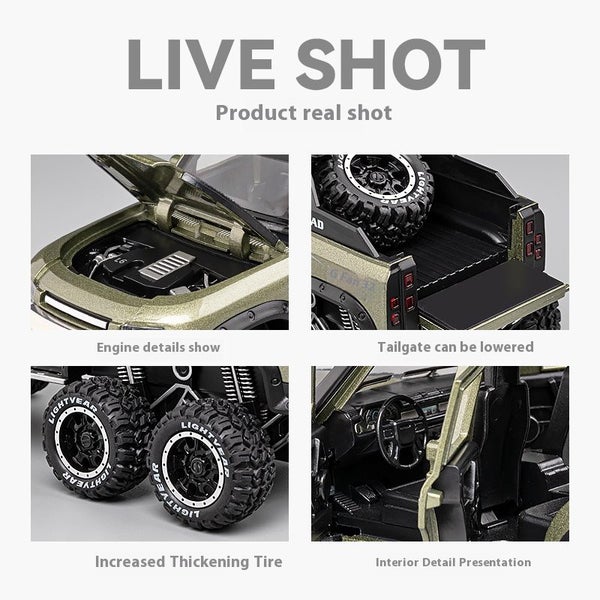 1:24 Scale 6x6 Land Rover Defender Alloy Toy Model - Carousel 7