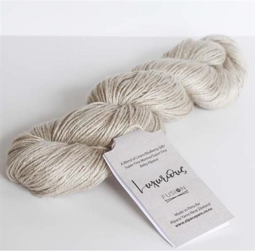 Alpaca Yarns Luxurious Fusion - 4ply Yarn Oatmeal Carousel 1