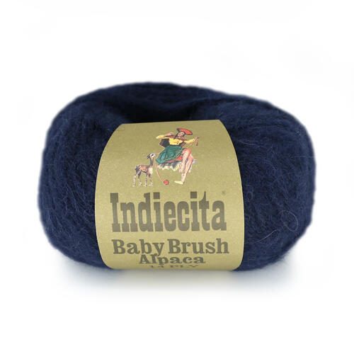 Alpaca Yarns Indiecita - 14ply Baby Brush Alpaca 1667 Deep Navy Carousel 1