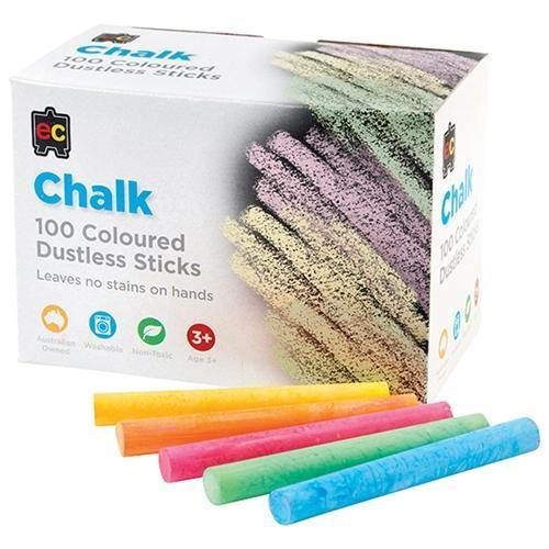 EC Dustless Coloured Chalk 100's Carousel 1