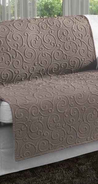 3 Seater Italian 3D Furniture Protector Blanket Brown Carousel 1